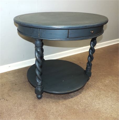 Round Painted Accent Table