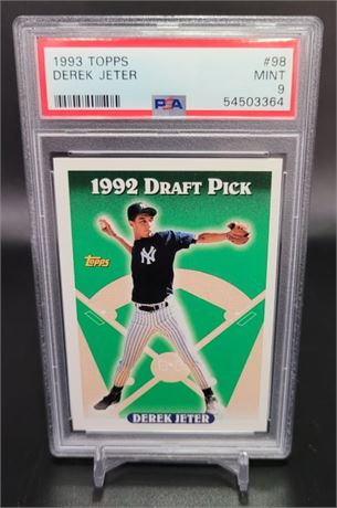 Derek Jeter New York Yankees Rookie Card Graded PSA 9 Mint
