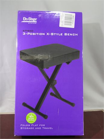 Three-Position X-Style Keyboard Bench, KT7800