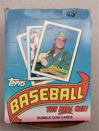 1989 Topps Baseball Box With Factory Sealed Wax Packs