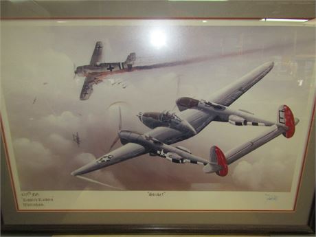 Signed "Strike" Aviation Lithograph