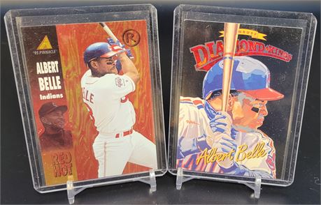 ALBERT BELLE CLEVELAND INDIANS DIAMOND KINGS AND RED HOT INSERTS