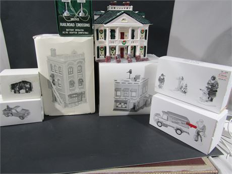 Dept. 56 "Snow Village" 8 Piece, Stores, People and Accessories !
