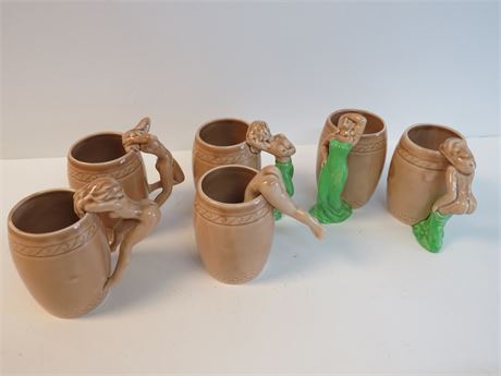 DOROTHY KINDELL Style Ceramic Strip Tease Mug Set