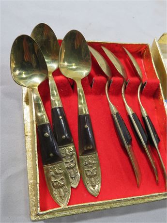SIAM Buddha Brass Baby Spoon Set