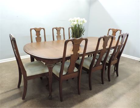 BERLIN Solid Wood Dining Table / 8 Chairs