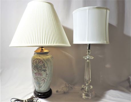Crystal / Ceramic / Table Lamp Set