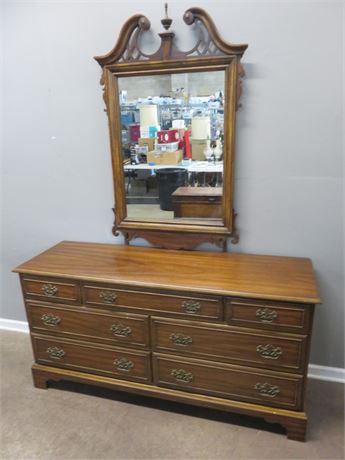 DIXIE FURNITURE Hampton Court Triple Dresser & Mirror
