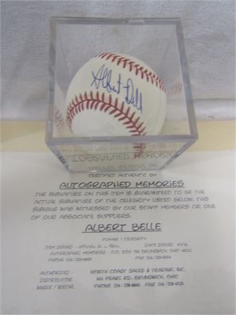 Albert Belle Autographed Baseball
