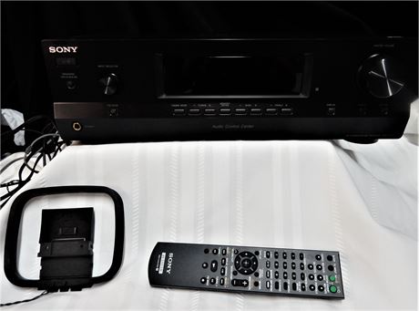 Sony AM/FM  Two Channel Stereo Receiver Model STR DH130 with Remote and Antenna