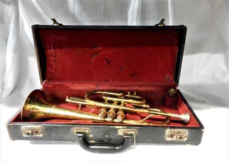 Vintage Baritone Horn with Case by Elkhorns
