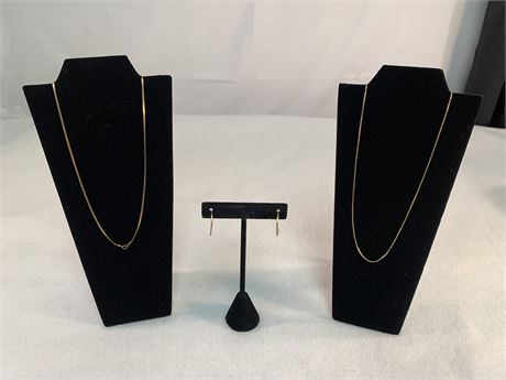 14KT GOLD Necklaces and Earrings