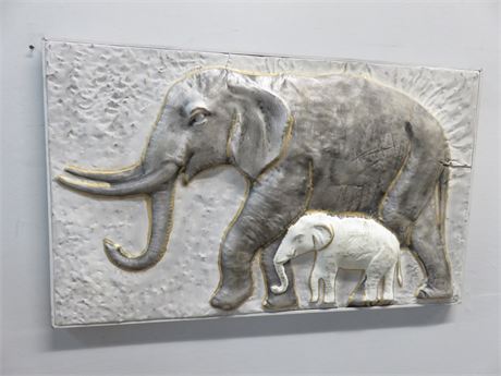 3-Dimensional Metal Elephant Wall Art