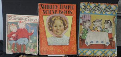 Vintage Children's Books Shirley Temple Scrapbook 1930's and More