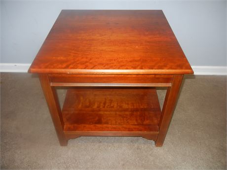 Square Solid Wood End Table