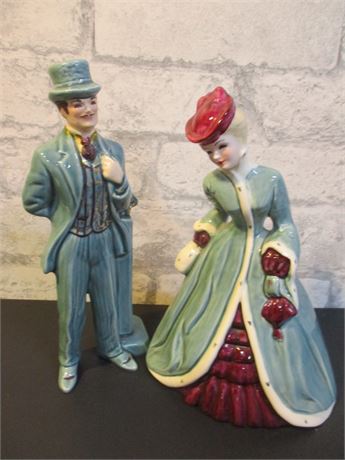 Nice Matching Couple Douglas and Jenevieve by Florence Ceramics-Pasadena,