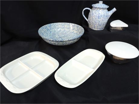 LONGABERGER Pottery Trays / Bowls