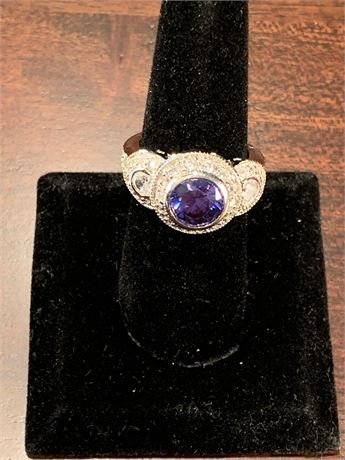 Sterling Silver Ring Cubic Zirconia 925   SOLD!!!  SOLD!!