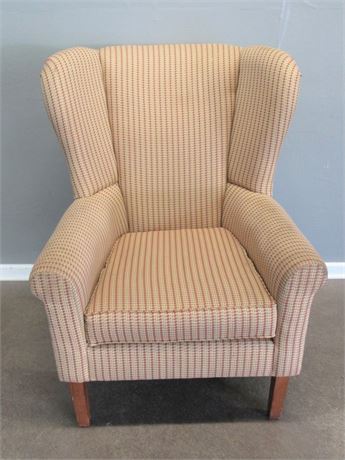 High-back Wing-Back Upholstered Fireside Chair