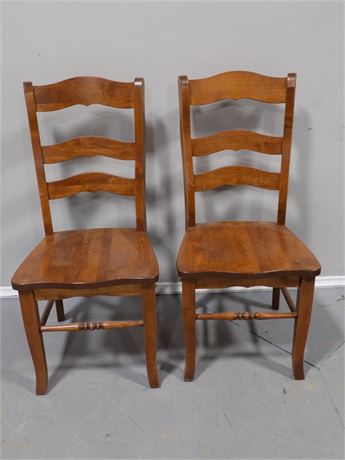 Farmhouse Country Ladder Back Chairs
