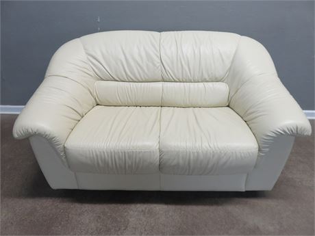 Faux Leather Loveseat