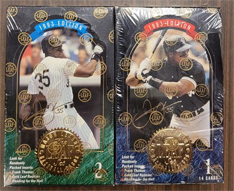 1993 Leaf Baseball Series 1 and Series 2 Factory Sealed Wax Boxes