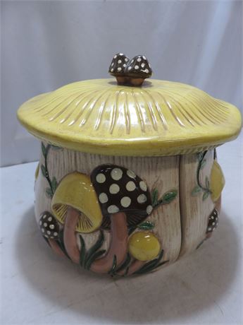 Vintage 1974 Arnel's 4-Section Ceramic Mushroom Canister