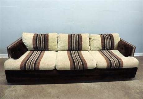 Mid-Century Modern Faux Fur Sofa