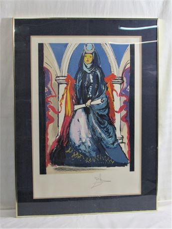 Salvador Dali - Lady in Blue Signed and Numbered Print (#35/250)