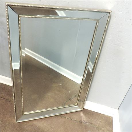 Traditional Hanging Wall Mirror with Nail Head Trim