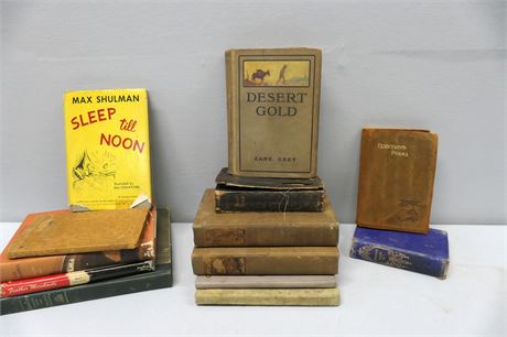 Antique/Vintage Books THOREAU, ZANE GREY, GEORGE ELLIOT, ALFRED TENNYSON