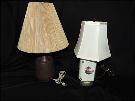 Ceramic Asian Style Lamp / Danish Ceramic Lamp