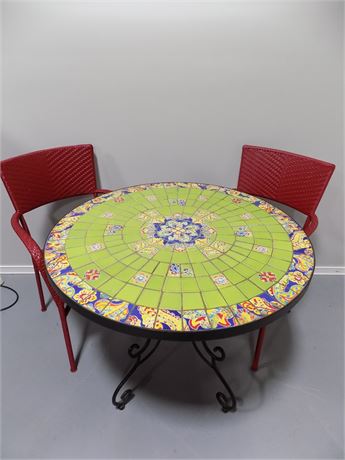 Tile Top Garden Table and Chairs