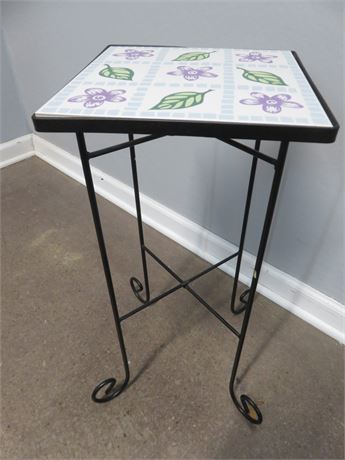 Tile Top Plant Stand
