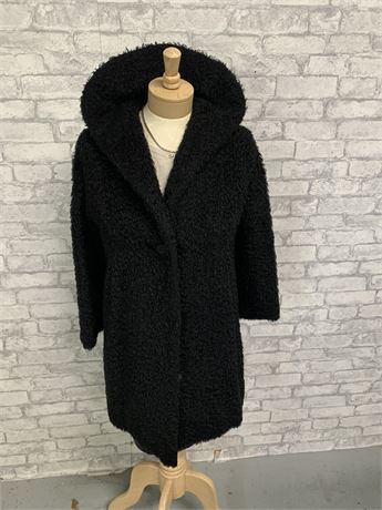 Vintage Black  CURLY LAMB Coat
