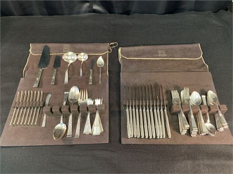 Sterling Silverware “Classic Rose “ Reed & Barton 90 pieces Marked Sterling