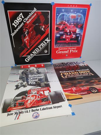 1987-90 BUDWEISER Cleveland 500/Grand Prix Racing Posters