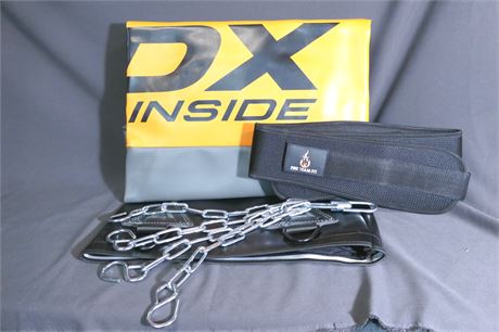 RDX Giant Punching Bag & FIRE TEAM Weight Lifting Belt Lot