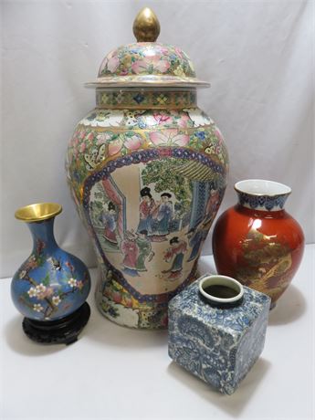 Decorative Asian Pottery Lot