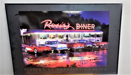 Vintage Authentic Rosie's Diner Print 1994