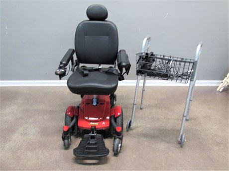 Pride Jazzy Mobility Electric Power Wheelchair with Guardian Walker