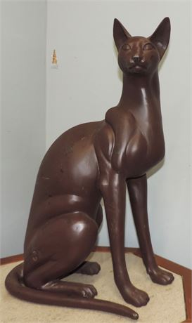 Large Bronze Style Egyptian Cat Statue