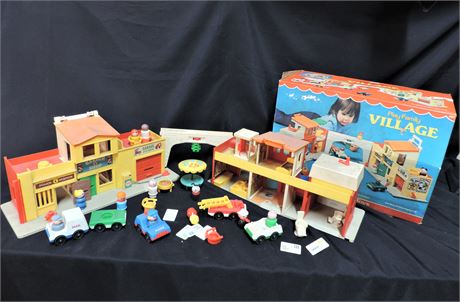 Vintage Fisher Price Play Family Village / Accessories