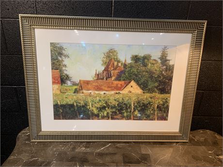 Country Side Estate Framed and Matted  Print
