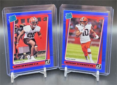 Greg Newsomme II & Anthony Swartz Rated Rookie Lot of 2