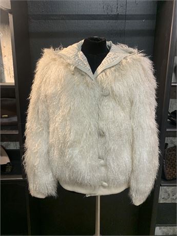 Mongolian Fur Reversible Hooded Jacket