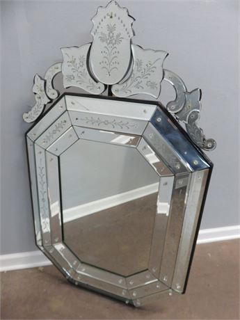 Octagonal Multi-Faceted Wall Mirror