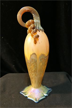 Tulip Sculpture in warm harvest colors signed by Jack Pine, 2017
