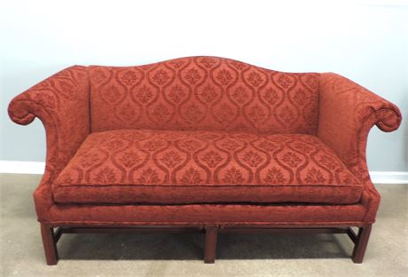 Chippendale Style Camel Back Loveseat