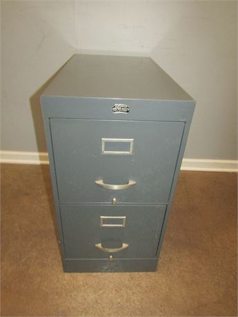2 Drawer Metal Office File Cabinet, Brown Morse